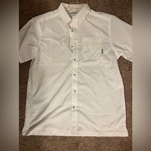 Mens White Columbia Sport Shirt